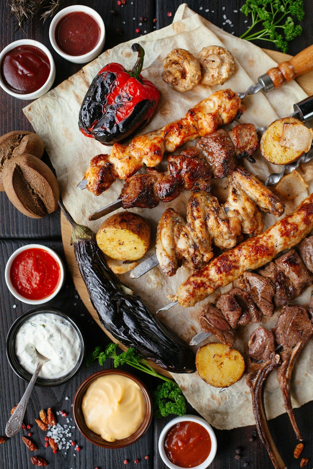 Whole Charcoal-Grilled Herb Chicken